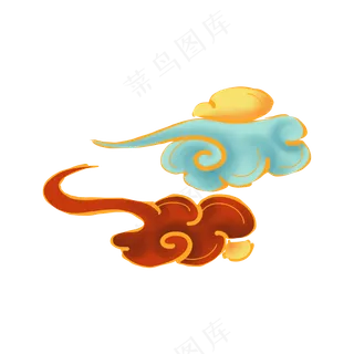 国潮敦煌云纹祥云插画免扣素材 (14)