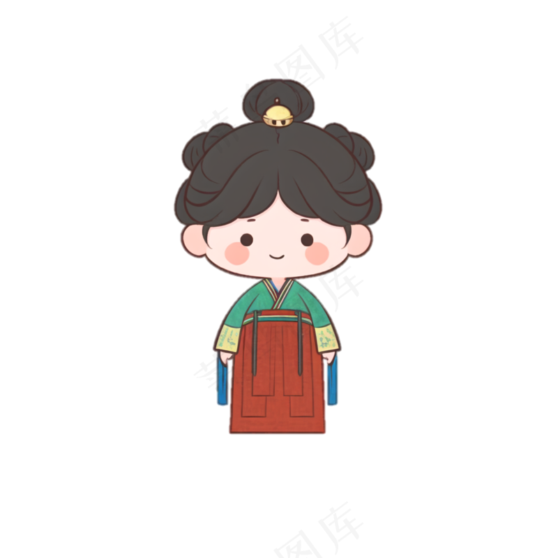 可爱Q版汉服卡通女生 (2)