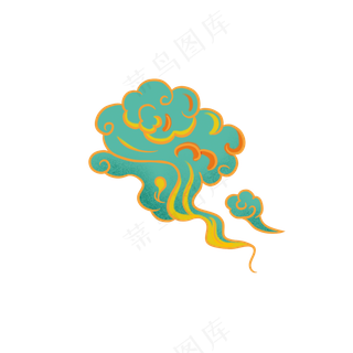 国潮敦煌云纹祥云插画免扣素材 (27)