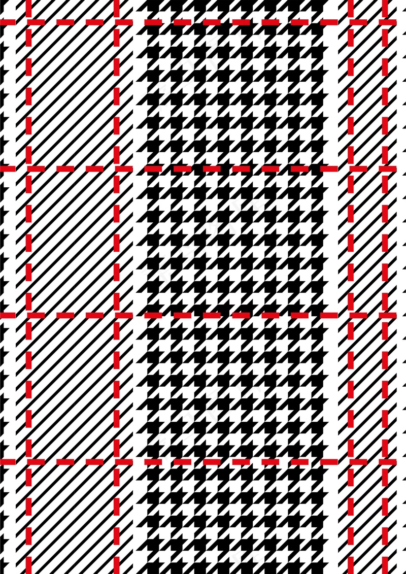 千鸟格图案 面料印花cdr矢量模版下载