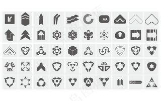 白色箭头装饰矢量免扣AI素材