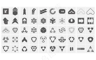 白色箭头装饰矢量免扣AI素材