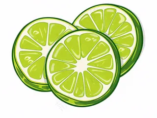 青柠檬水果卡通插画免抠