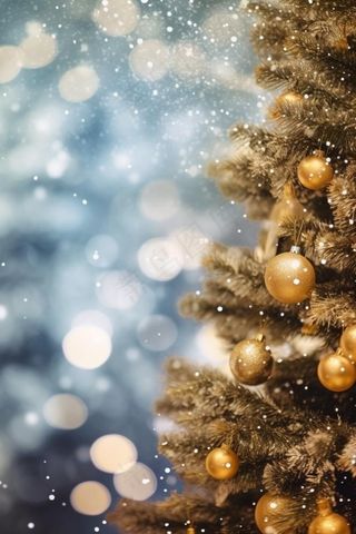 圣诞树浪漫灯光背景