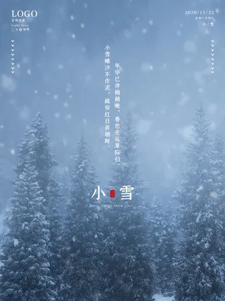小雪传统24节气海报模板238