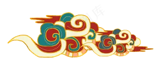 国潮敦煌云纹祥云插画免扣素材 (127)