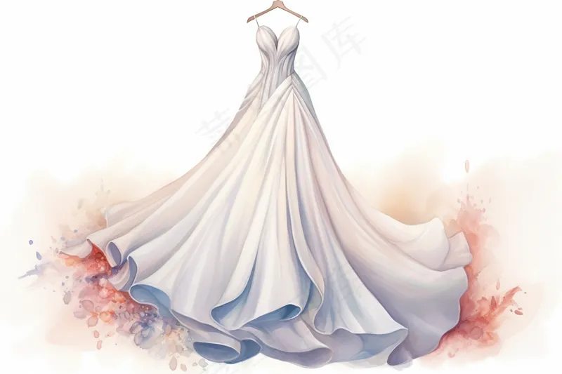 婚纱设计稿插画背景