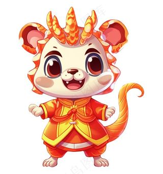 龙年可爱卡通元素