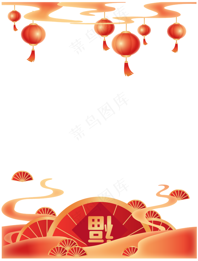 新年灯笼，红色喜庆，春节活动