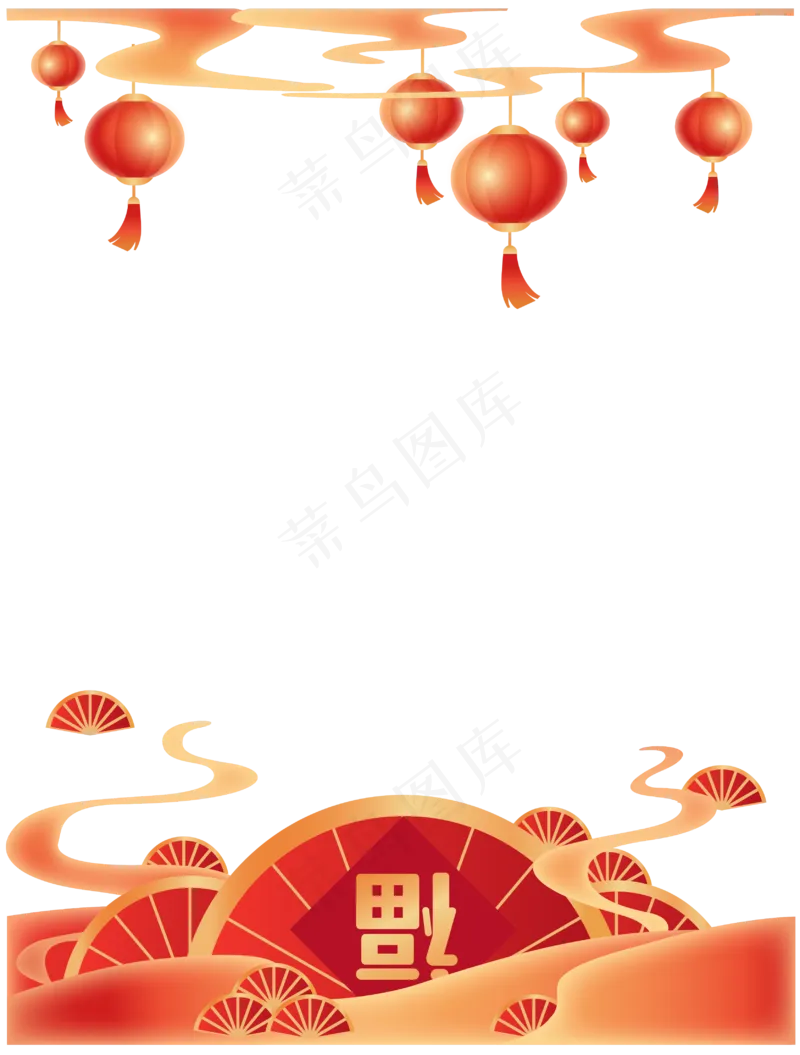 新年灯笼，红色喜庆，春节活动