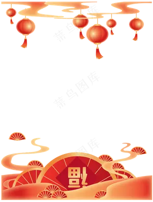 新年灯笼，红色喜庆，春节活动