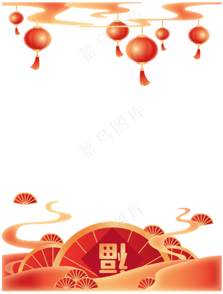 新年灯笼，红色喜庆，春节活动