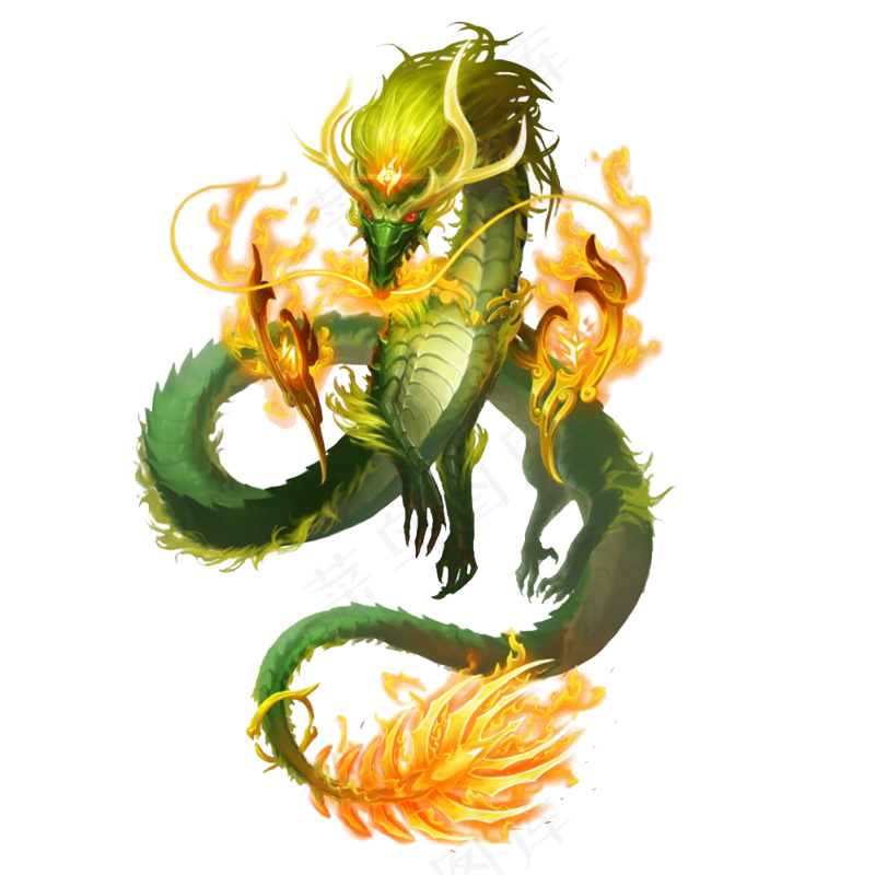 中国风金色龙元素古风水墨龙png免抠透明素材装饰图片PS素材