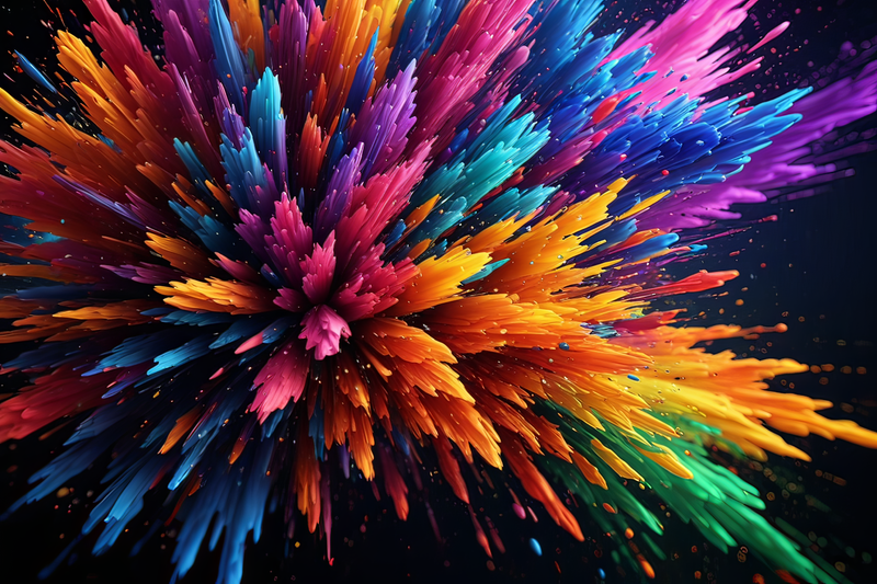 彩色爆炸抽象模板图片