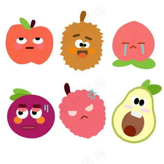 水果  可爱  时尚  贴纸素材