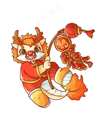 龙年鞭炮平面气氛贴图免扣 (41)