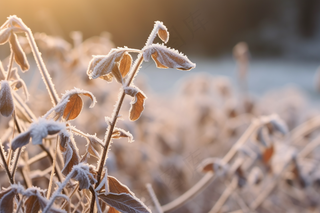 秋冬干枯树叶树枝枯黄摄影图