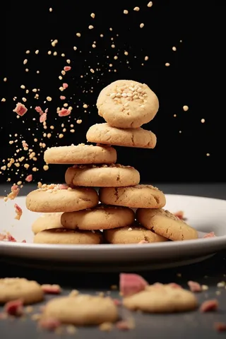 曲奇饼饼干酥脆下午茶美味零食美食摄影图