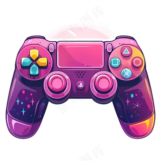 免抠彩色卡通游戏手柄