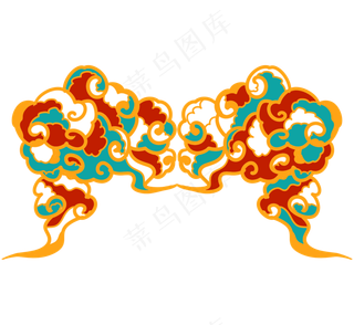 国潮敦煌云纹祥云插画免扣素材 (62)