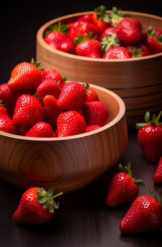新鲜草莓水果摄影图