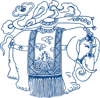 古代青花瓷图案花纹中国风图案祥云纹理传统图腾PNG免扣素材