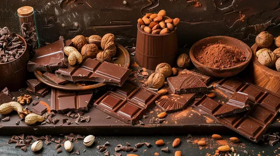 巧克力坚果摄影图 巧克力坚果摄影图