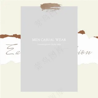 棕色背景撕裂风照片正方形相册7