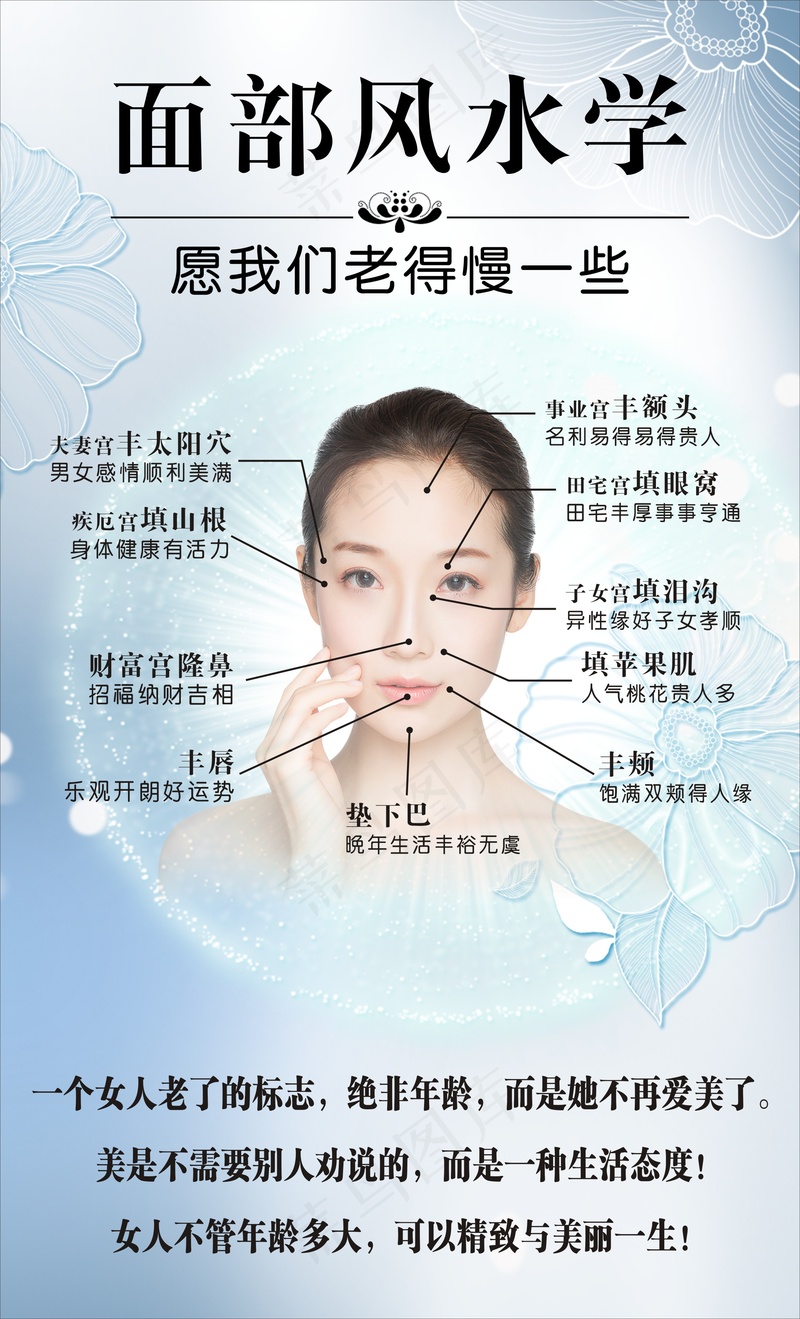 面部风水学展板cdr矢量模版下载