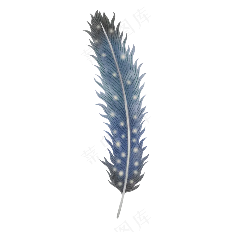水彩羽毛免扣
