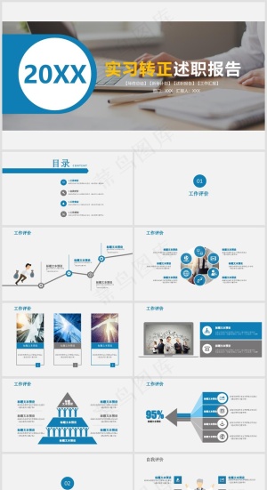 述职总结PPT模板丨高端商务风丨标准色系丨教育培训工作汇报用73预览图
