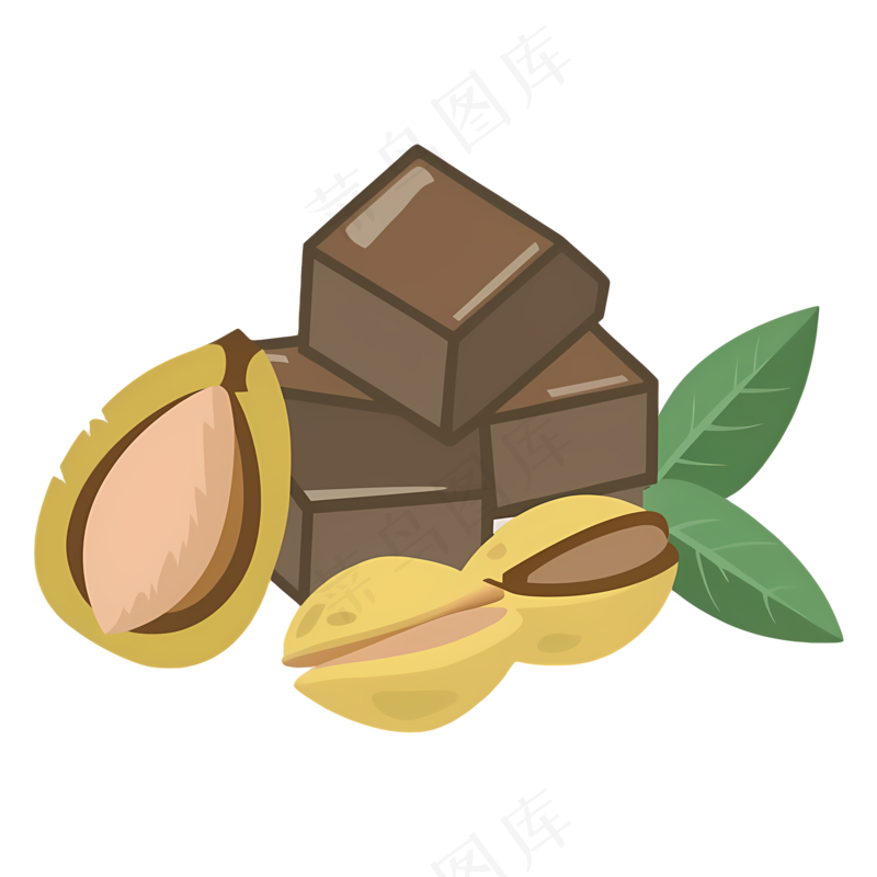免抠卡通巧克力块