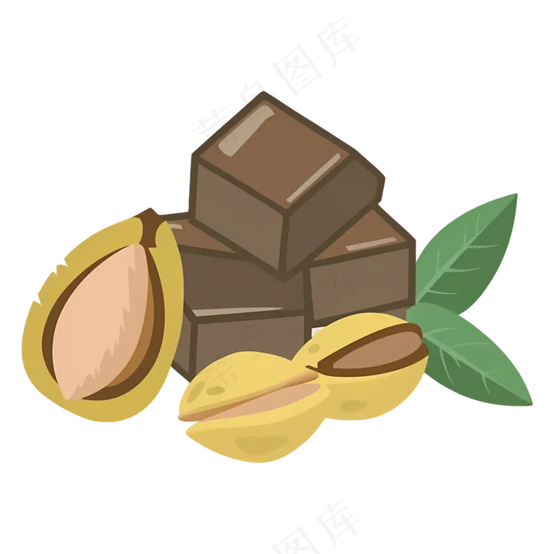 免抠卡通巧克力块