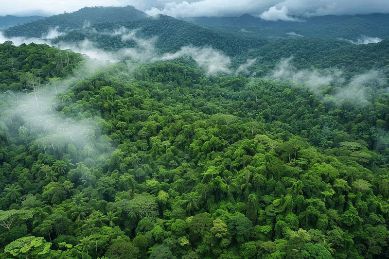 山林森林阳光绿色大自然风景摄影图