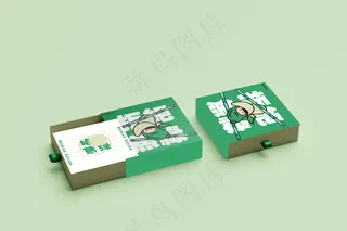 单色背景礼品盒3样机