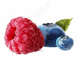 树莓蓝莓水果实物免抠