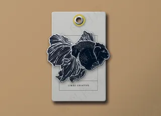 简约背景鎏金金属挂件样机1