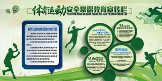 绿色体育运动安全常识宣传栏