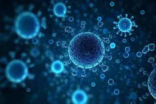 医疗细菌病毒细胞3D渲染图