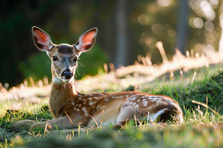 梅花鹿动物摄影图