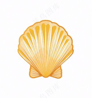 贝壳海洋卡通插画免抠