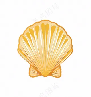 贝壳海洋卡通插画免抠