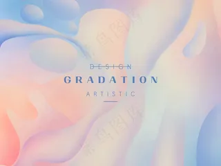 彩色暖色风渐变气泡活动海报 