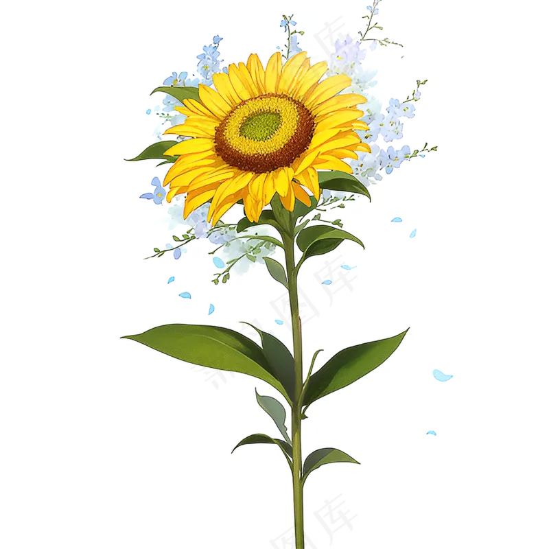 黄色向日葵免抠素材53