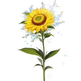 黄色向日葵免抠素材53