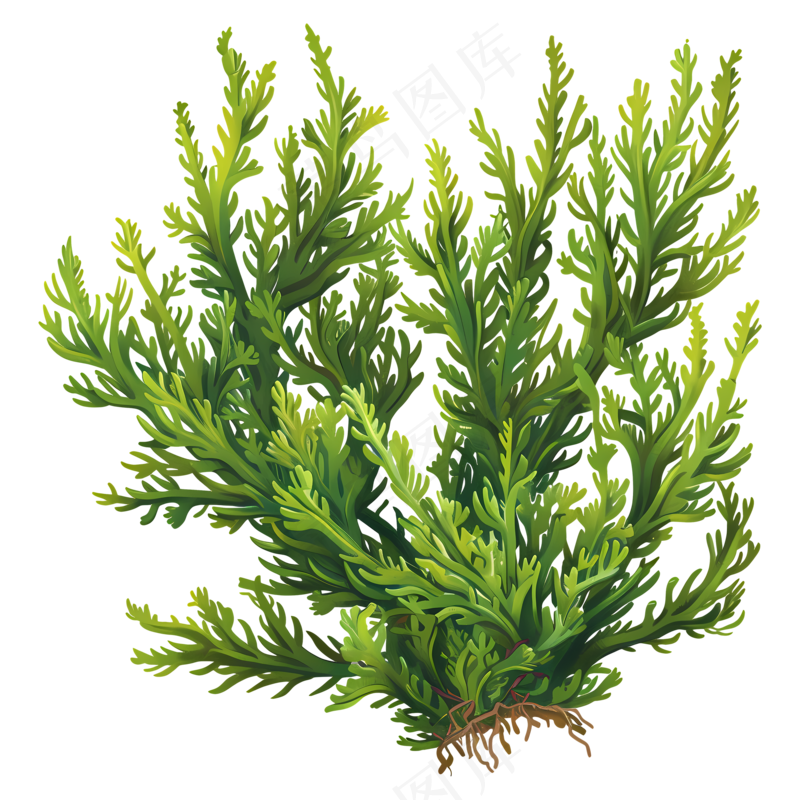 免抠绿色的海藻