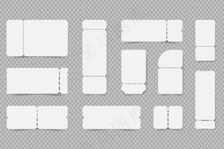 白色标签装饰元素矢量免扣AI素材