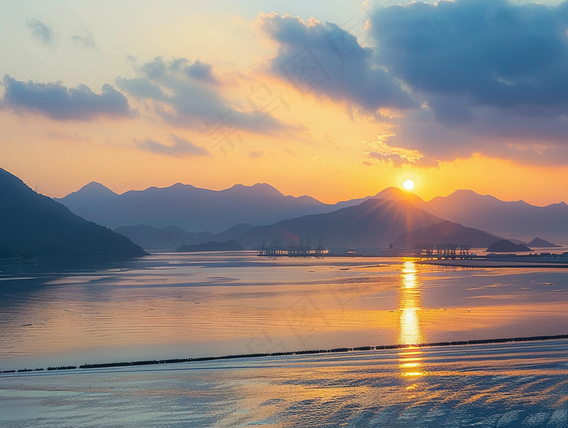 清晨日出朝霞云层摄影图(3696x2784)