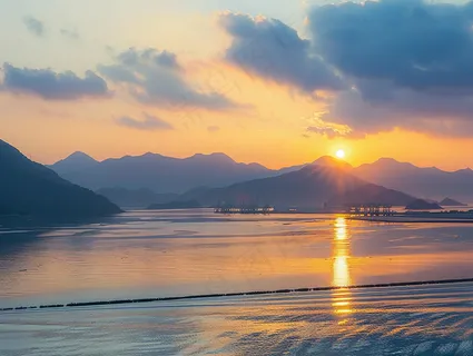 清晨日出朝霞云层摄影图 清晨日出朝霞云层摄影图