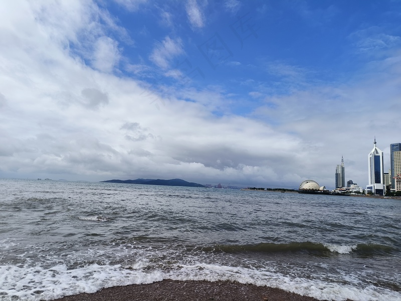 海边沙滩海浪 